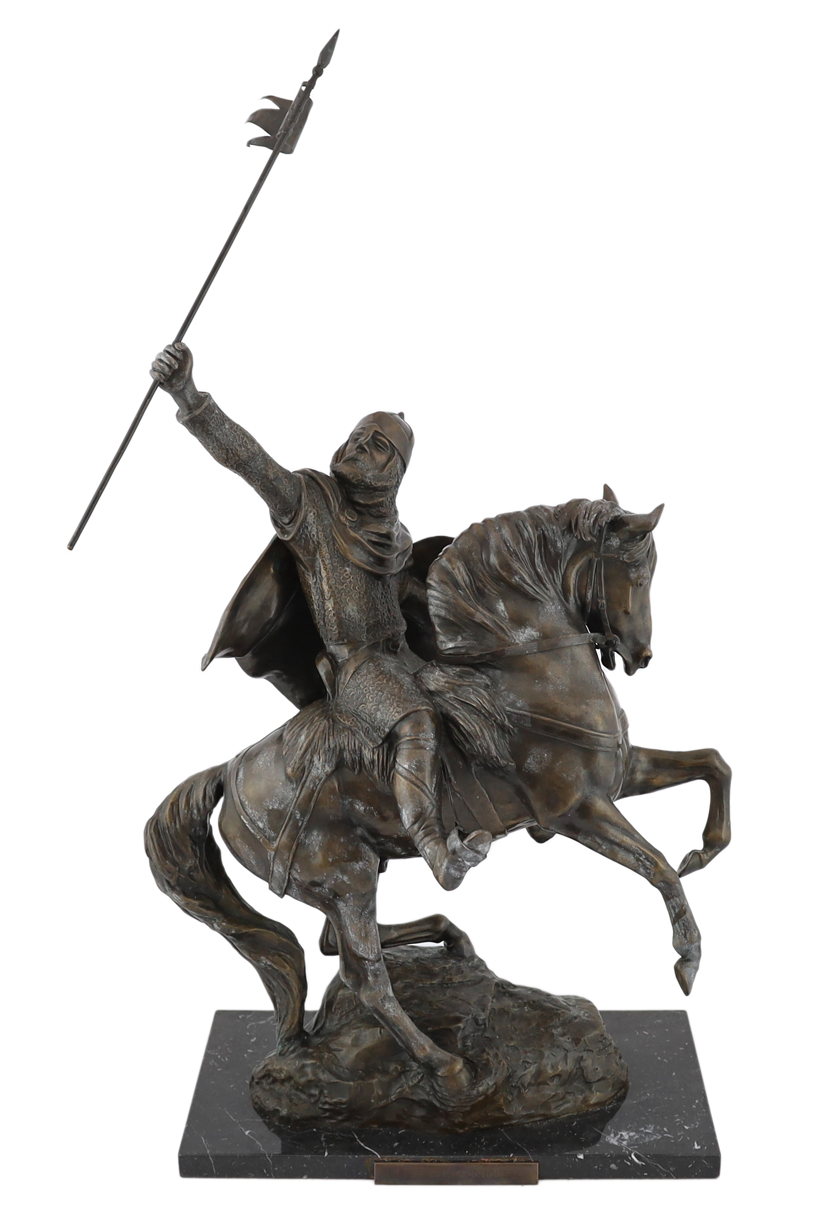 Bernard Winskill (d.1980), a large Royal Worcester foundry bronze equestrian group ‘William the Conqueror’